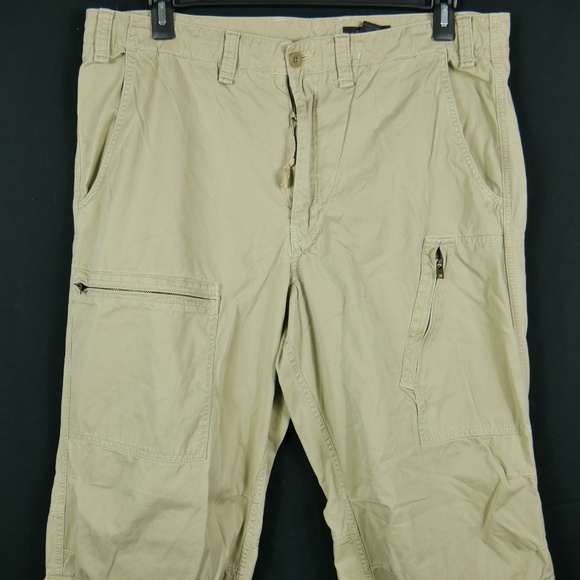 Express Mens Sz 38x28 Beige Cargo Pants Commuter - Picture 3 of 4